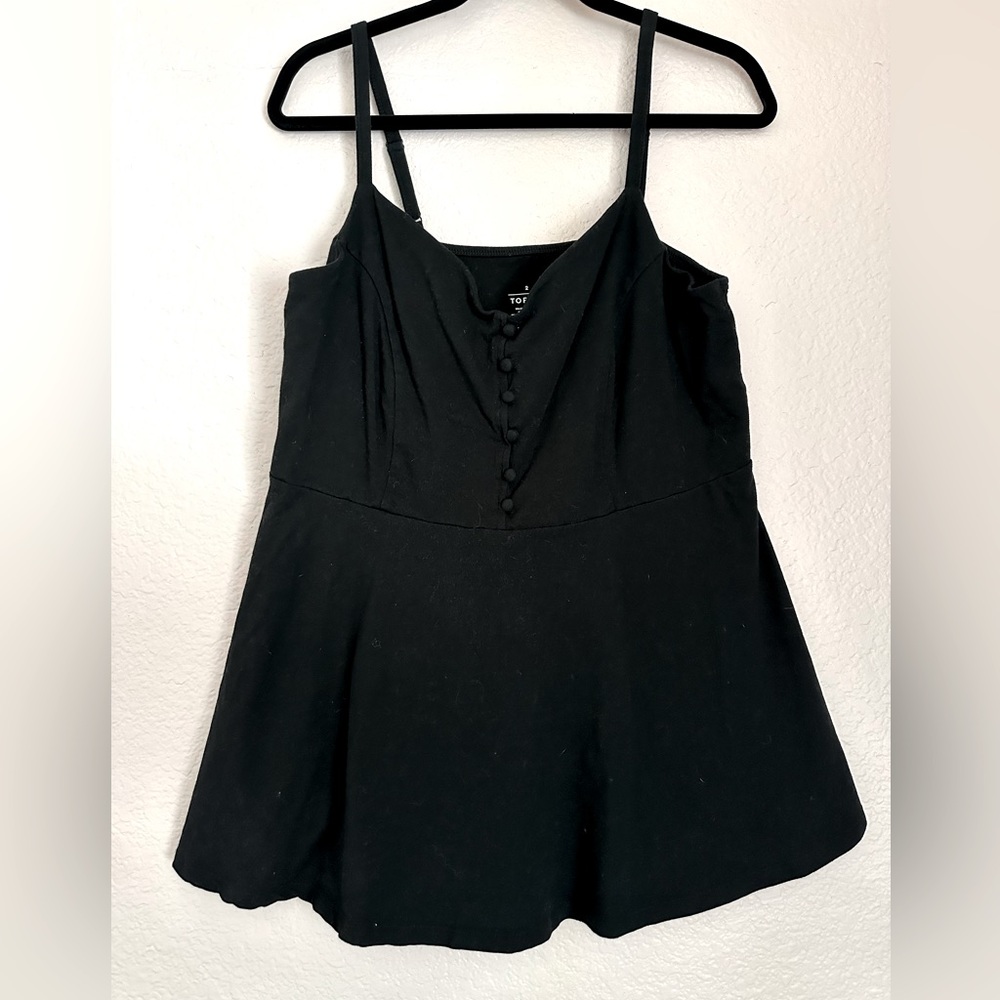 Torrid black button detail cami. Size 2